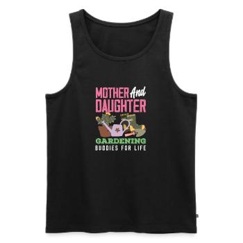 Mutter-tochter-pflanzenliebhaberin Gartenarbeit - Männer Premium Bio Tank Top - Schwarz - Vorne - AI Model Male 178 light (178cm)