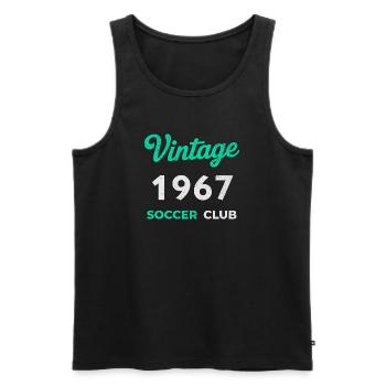 Vintage 1967 – Soccer Club Retro Birth Year - Men's Premium Organic Tank Top - black - Front - Michal (187cm)