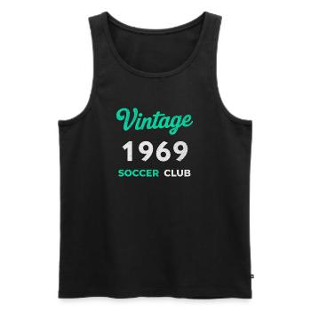 Vintage 1969 – Soccer Club Retro Birth Year - Men's Premium Organic Tank Top - black - Front - Michal (187cm)