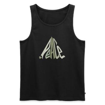 Peace Graffiti with Heart Green - Men's Premium Organic Tank Top - black - Front - AI Model Male 178 light (178cm)