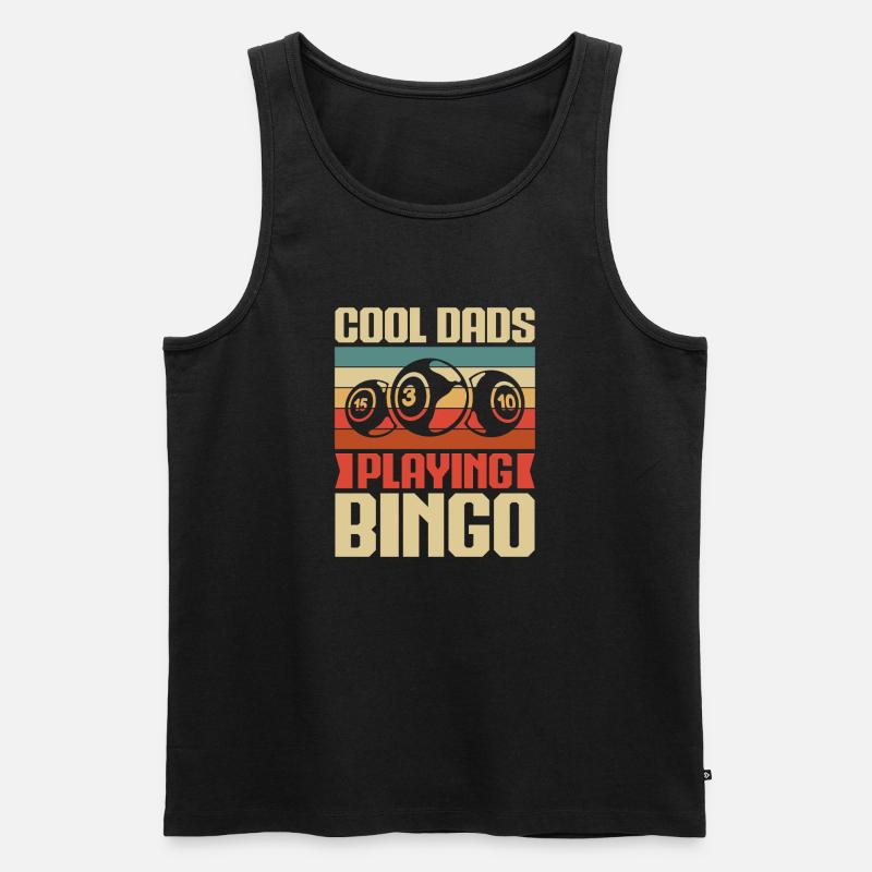 Bingo Game Cool Dads Playing Bingo - Männer Premium Bio Tank Top - Schwarz