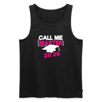 Master 2026 Graduation Graduation - Men's Premium Organic Tank Top - black - Front - Michal (187cm)