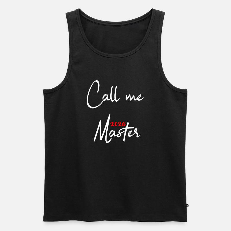 Master Abschluss Promotion Sponsion 2026 - Männer Premium Bio Tank Top - Schwarz