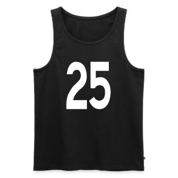 Débuts amicaux 25 - Débardeur bio Premium Homme - noir - Devant - Michal (187cm)
