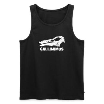 Gallimimus Schädel Fossil - Männer Premium Bio Tank Top - Schwarz - Vorne - Michal (187cm)