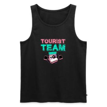 Reisende Weltreisende Kamera Tourist Team - Männer Premium Bio Tank Top - Schwarz - Vorne - Michal (187cm)