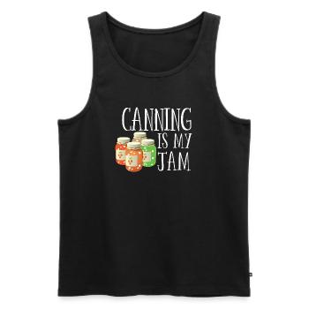 Canning Is My Jam - Men's Premium Organic Tank Top - black - Front - AI Model Male 178 light (178cm)