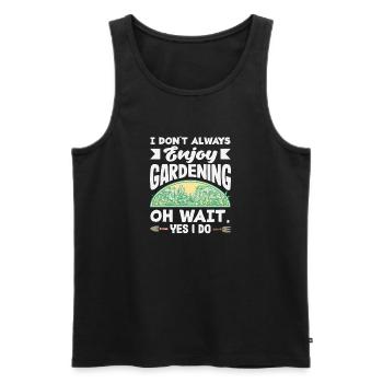 Gardening Enjoy Plant Lovers Gardeners - Men's Premium Organic Tank Top - black - Front - Michal (187cm)