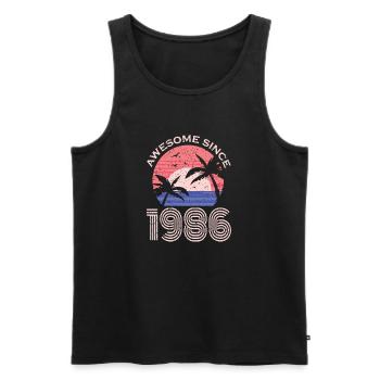 Aloha Sunset 1996 Retro - Men's Premium Organic Tank Top - black - Front - Michal (187cm)