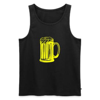 Bierkrug Bier - Männer Premium Bio Tank Top - Schwarz - Vorne - Michal (187cm)