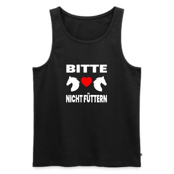 horses - Men's Premium Organic Tank Top - black - Front - AI Model Male 178 light (178cm)