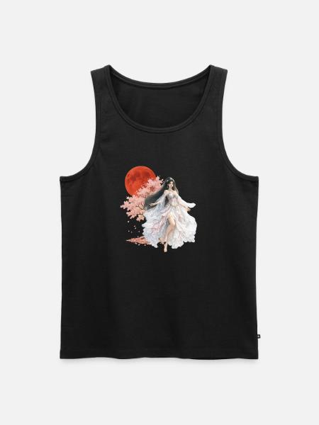 Moonlit Blossom Enchantress - Men's Premium Organic Tank Top - black