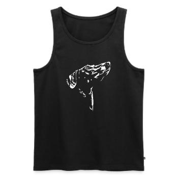 Azawakh Silhouette Greyhounds Greyhound Wilsigns - Men's Premium Organic Tank Top - black - Front - Michal (187cm)