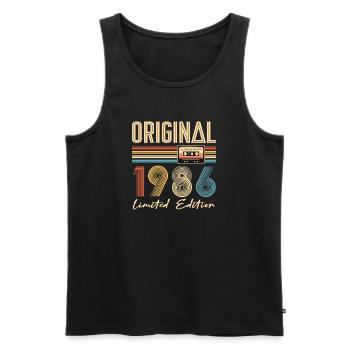 40th Birthday 40th Anniversary Original 1986 - Men's Premium Organic Tank Top - black - Front - AI Model Male 178 light (178cm)