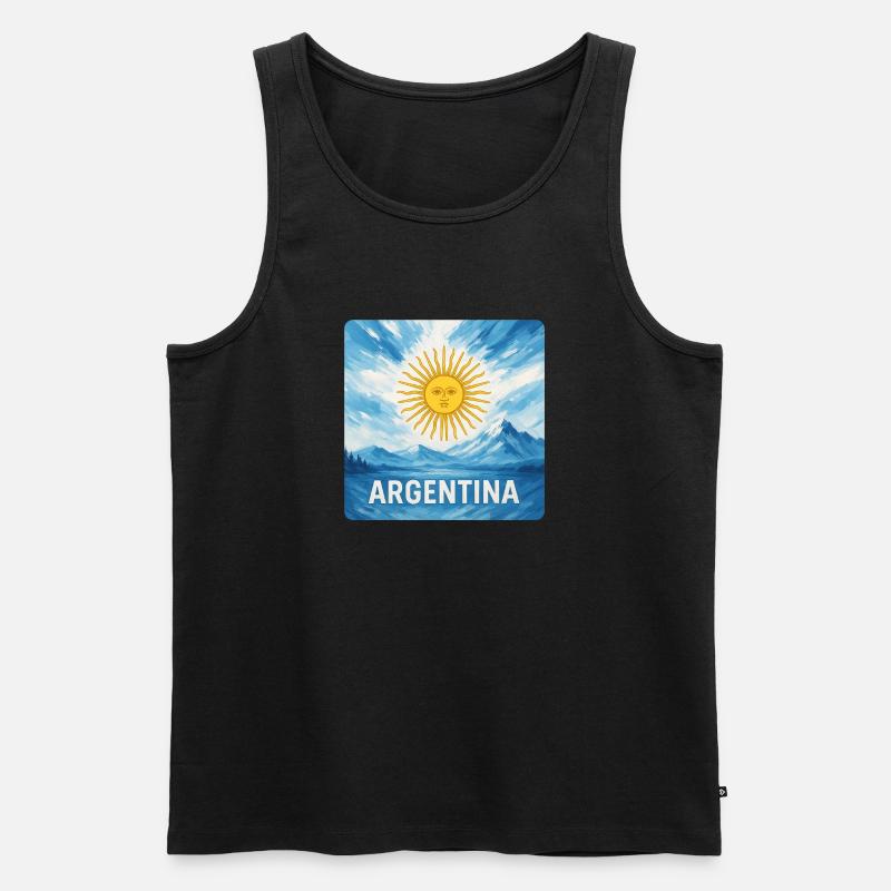Argentinien Reise Design - Männer Premium Bio Tank Top - Schwarz