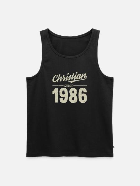 Christian style since 1986 - Men's Premium Organic Tank Top - black