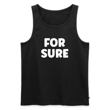 Sicher - Männer Premium Bio Tank Top - Schwarz - Vorne - AI Model Male 178 light (178cm)