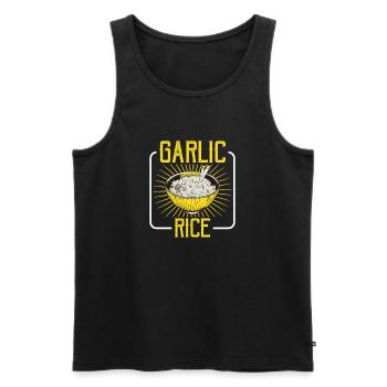 garlic rice delight chef lover chef - Men's Premium Organic Tank Top - black - Front - AI Model Male 178 light (178cm)