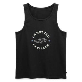 I’m Not Old I’m Classic Oldtimerliebe - Männer Premium Bio Tank Top - Schwarz - Vorne - AI Model Male 178 light (178cm)