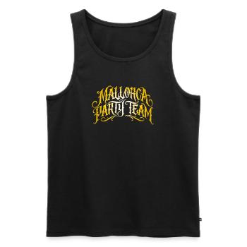 Mallorca Party Team - Männer Premium Bio Tank Top - Schwarz - Vorne - AI Model Male 178 light (178cm)