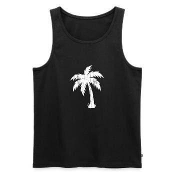 Palm Tree Vintage Rétro - Débardeur bio Premium Homme - noir - Devant - Michal (187cm)