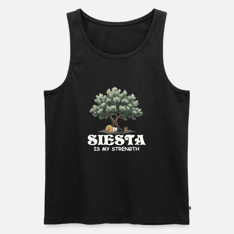 Siesta - Männer Premium Bio Tank Top - Schwarz