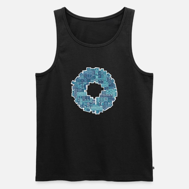 Soundsystem Reggae - Männer Premium Bio Tank Top - Schwarz