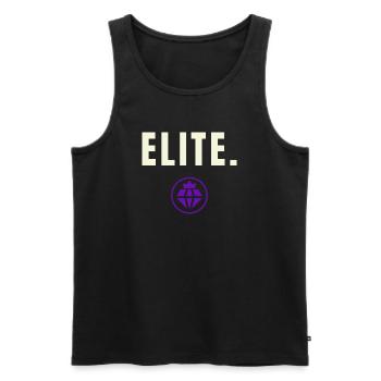 Elite. Success Edition - Royal Purple Crown - Männer Premium Bio Tank Top - Schwarz - Vorne - AI Model Male 178 light (178cm)