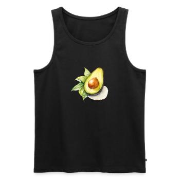 Watercolor Avocado Illustration - Men's Premium Organic Tank Top - black - Front - Michal (187cm)