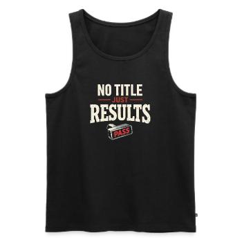 workers who are trained as welders and - Men's Premium Organic Tank Top - black - Front - AI Model Male 178 light (178cm)
