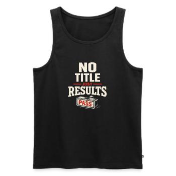 workers who are trained as welders and - Men's Premium Organic Tank Top - black - Front - AI Model Male 178 light (178cm)