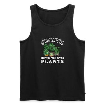 Plant Lovers Buy More Plants Gardeners - Men's Premium Organic Tank Top - black - Front - Michal (187cm)