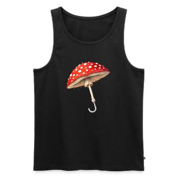 Toadstool Umbrella Fantasy Design - Men's Premium Organic Tank Top - black - Front - AI Model Male 178 light (178cm)