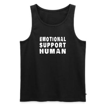 Soutien émotionnel humain - Débardeur bio Premium Homme - noir - Devant - Michal (187cm)