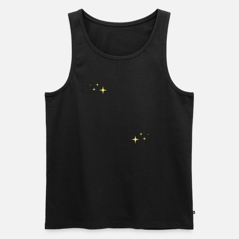 Funkeln Glitzer Sterne - Männer Premium Bio Tank Top - Schwarz