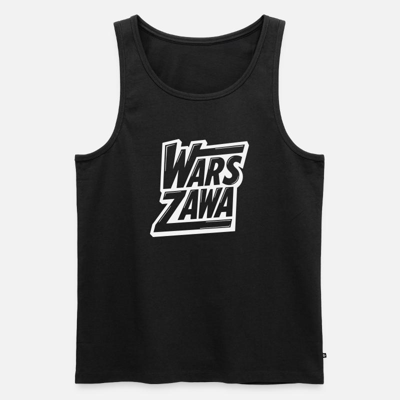 Varsovie, logo de Varsovie - Débardeur bio Premium Homme - noir