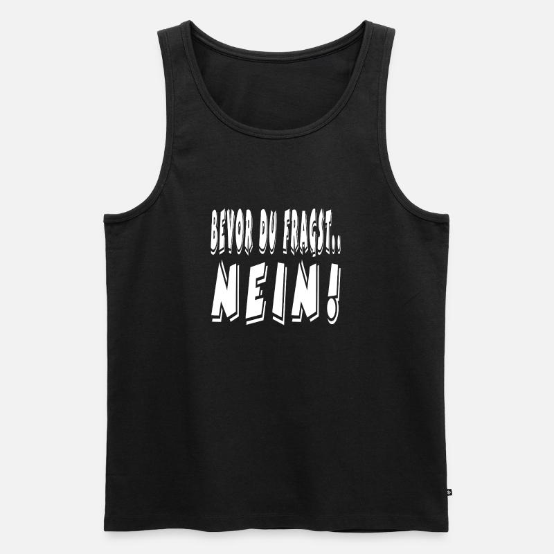 Nein - Männer Premium Bio Tank Top - Schwarz