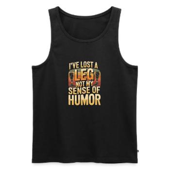 Ich Habe Ein Bein Verloren Nicht Meinen Sinn Für - Männer Premium Bio Tank Top - Schwarz - Vorne - Michal (187cm)