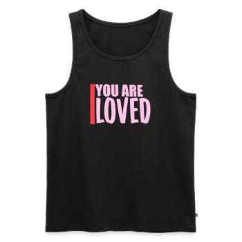 You Are Loved No Matter How You Feel Mitgefühl - Männer Premium Bio Tank Top - Schwarz - Vorne - Michal (187cm)