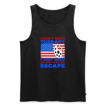 Artist Painter Graphic I'd Rather Be Painting Art - Men's Premium Organic Tank Top - black - Front - AI Model Male 178 light (178cm)