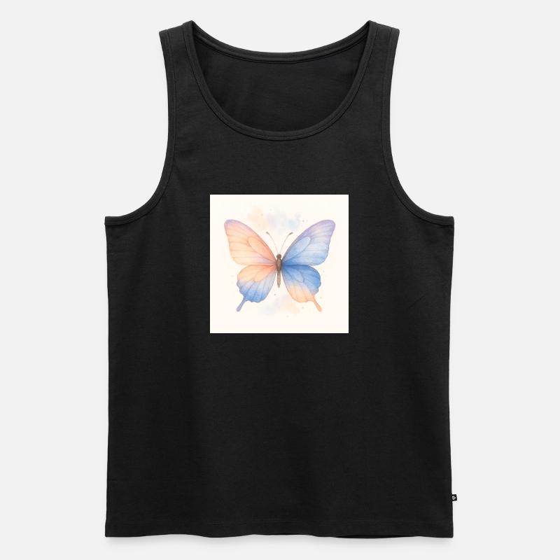 Butterfly - Männer Premium Bio Tank Top - Schwarz
