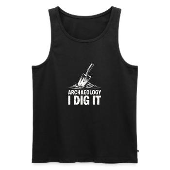 Archäologie Ich grabe es aus - Männer Premium Bio Tank Top - Schwarz - Vorne - AI Model Male 178 light (178cm)