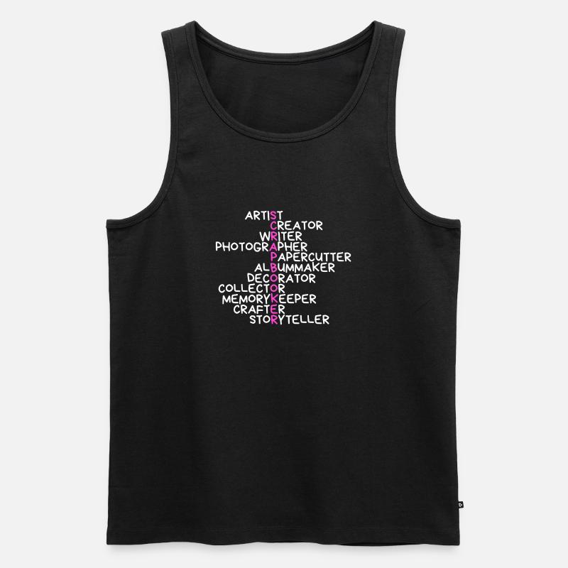 Scrapbooker - Männer Premium Bio Tank Top - Schwarz