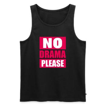 No Drama Please Rest Relaxation Relax Chill Fun - Men's Premium Organic Tank Top - black - Front - AI Model Male 178 light (178cm)