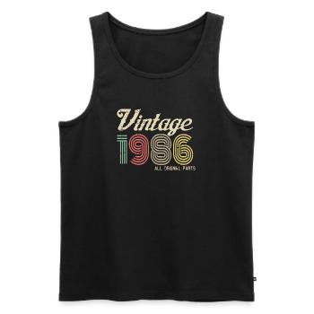 Vintage 1966 All Original Parts - Männer Premium Bio Tank Top - Schwarz - Vorne - AI Model Male 178 light (178cm)
