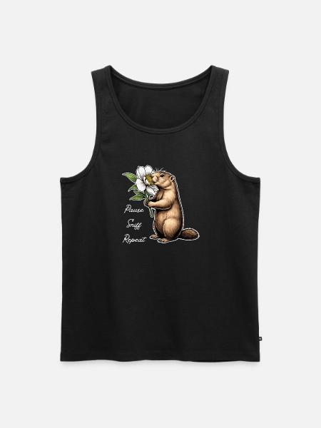 Marmot : Vas-y, renifle, continue - Débardeur bio Premium Homme - noir