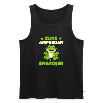 Frog Catcher Elite Amphibian Snatcher Frog - Männer Premium Bio Tank Top - Schwarz - Vorne - AI Model Male 178 light (178cm)