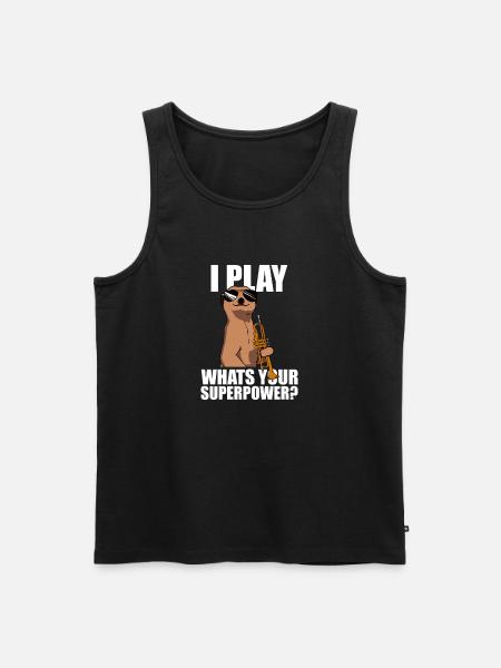 I play trumpet player - Men's Premium Organic Tank Top - black