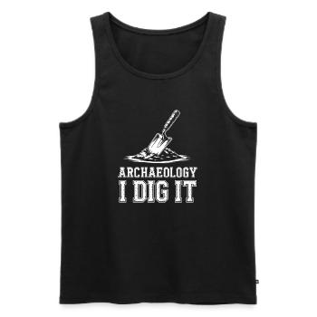 Archäologie Ich grabe es Tee - Männer Premium Bio Tank Top - Schwarz - Vorne - Michal (187cm)
