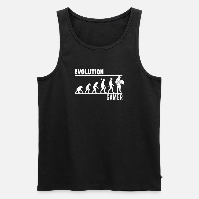 evolution gamer - Männer Premium Bio Tank Top - Schwarz